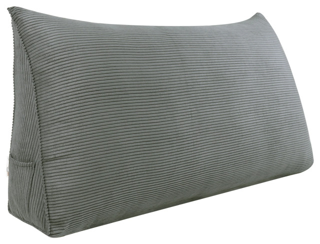 grey backrest pillow