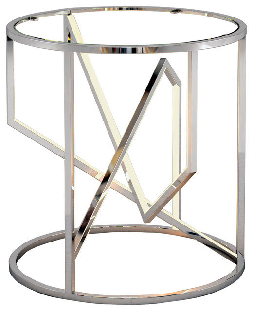Trapezoid Led End Table