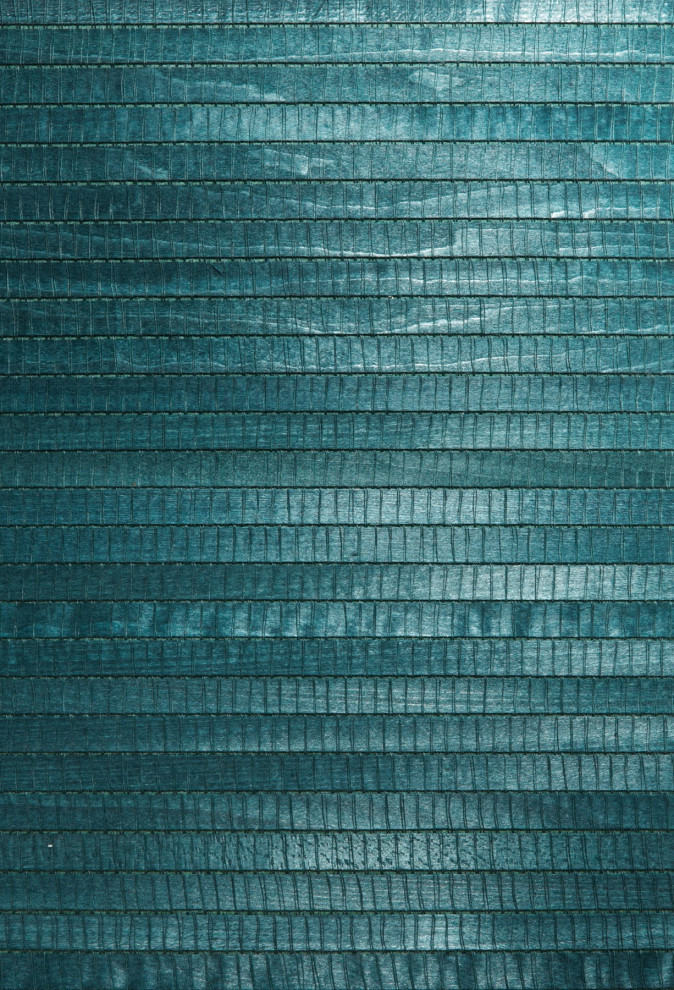 Mayumi Aqua Grasscloth Wallpaper, Bolt