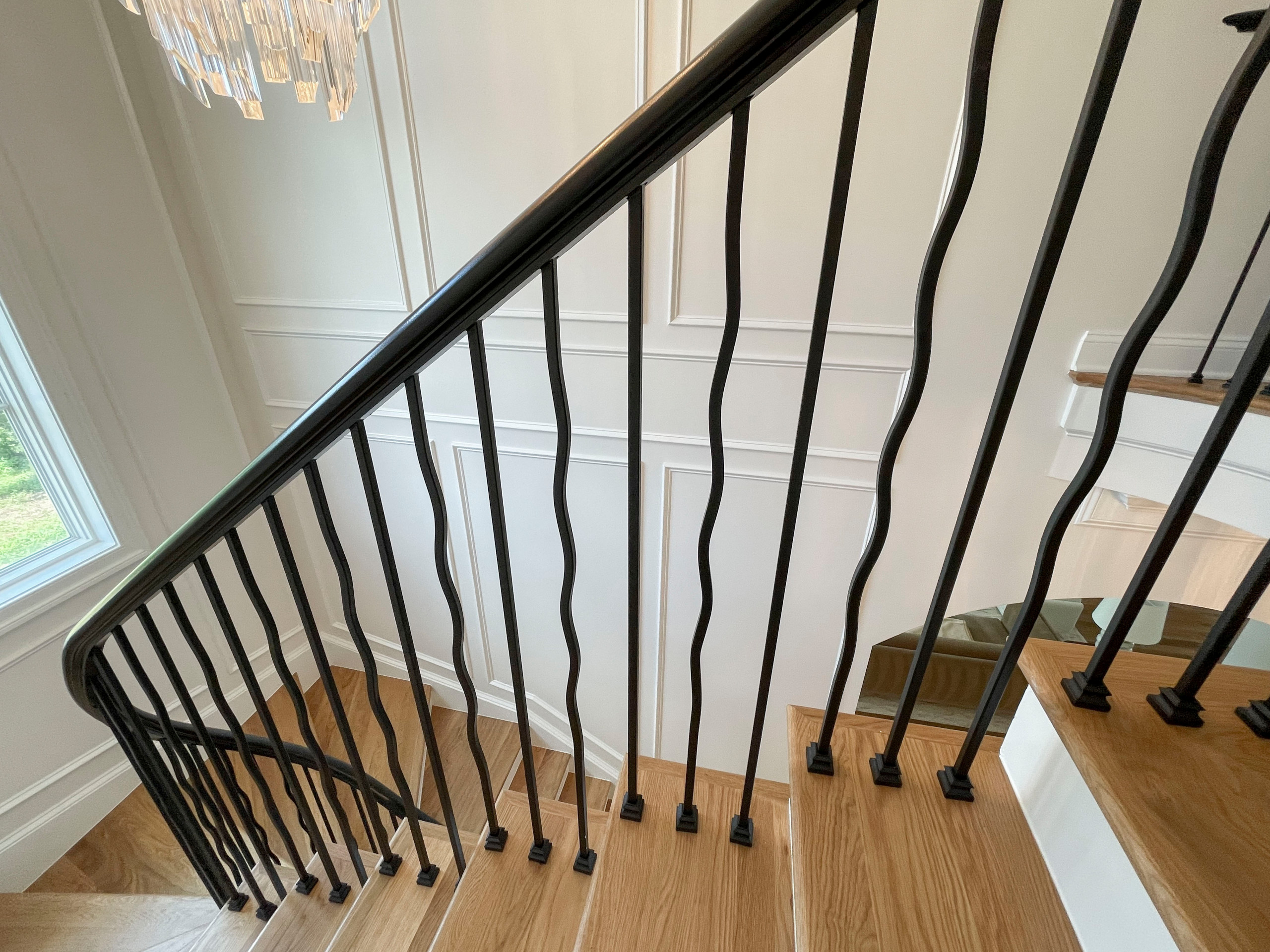 106_Modern Balustrade System Meets Traditional Winding Stairs, Aldie VA  20105