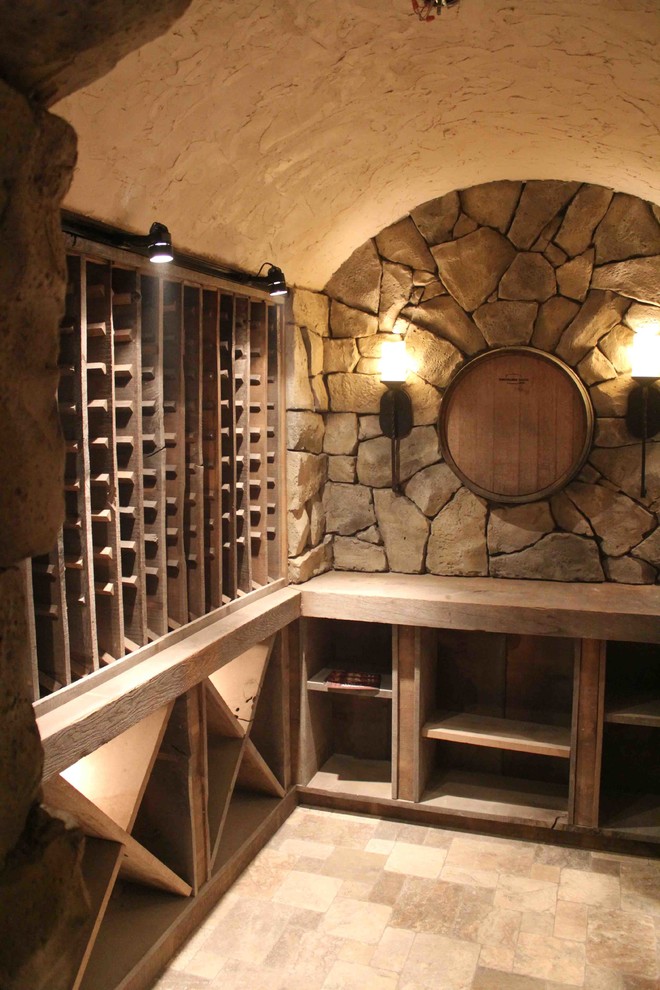 Idées déco pour une cave à vin montagne.