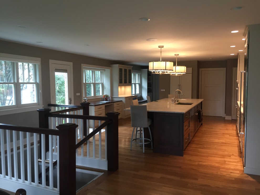 Transitional home design photo in Chicago