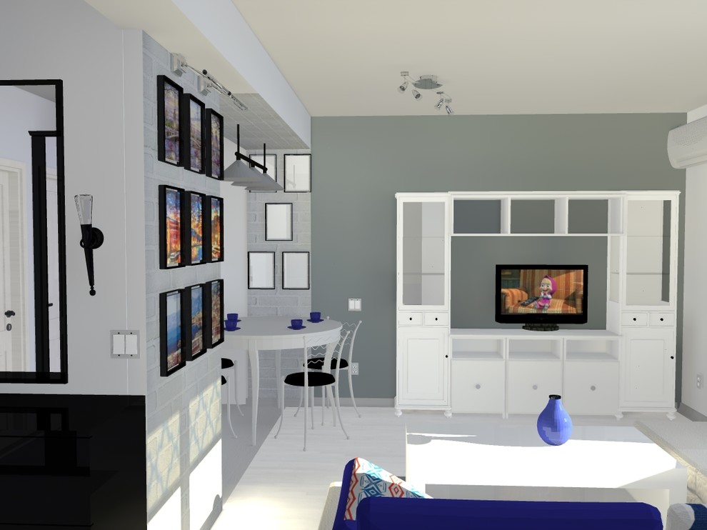 Скандинавский стиль. Гостиная.