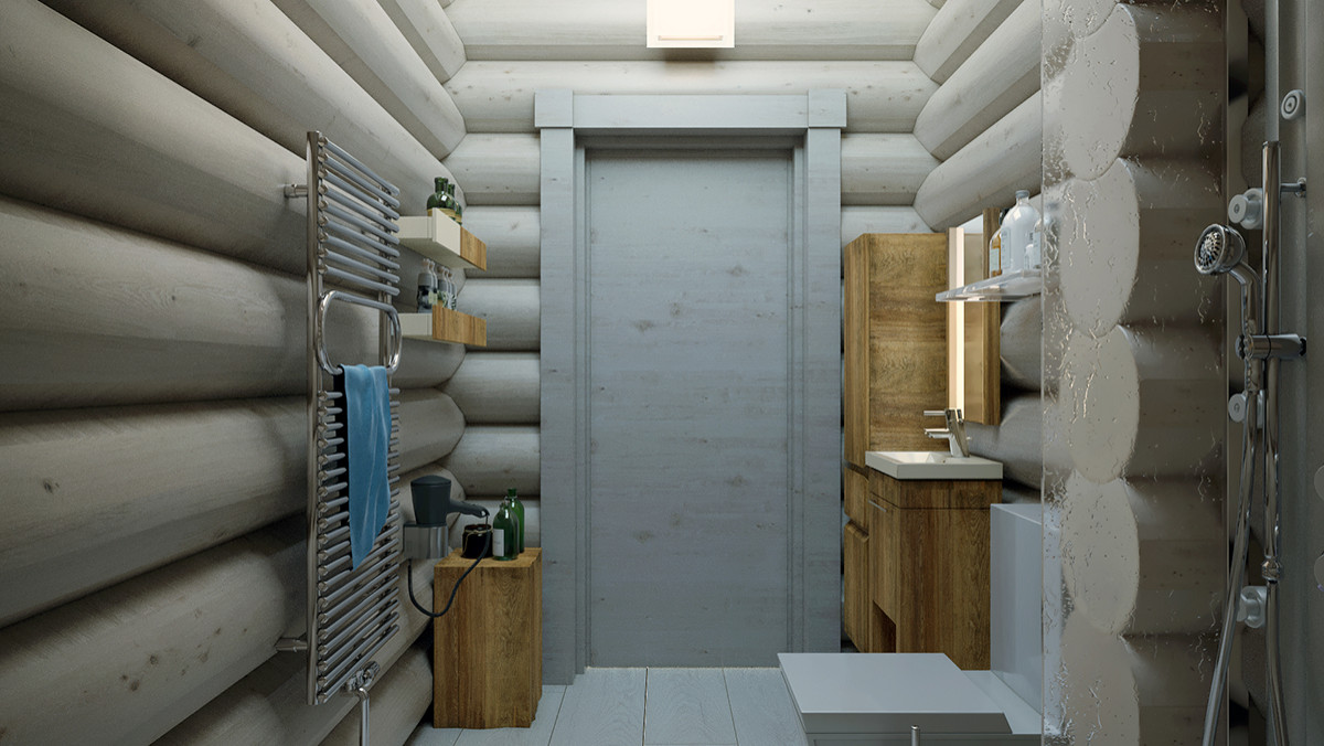 Интерьер дома в срубе