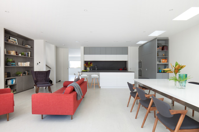 Fold House moderne-dagligstue