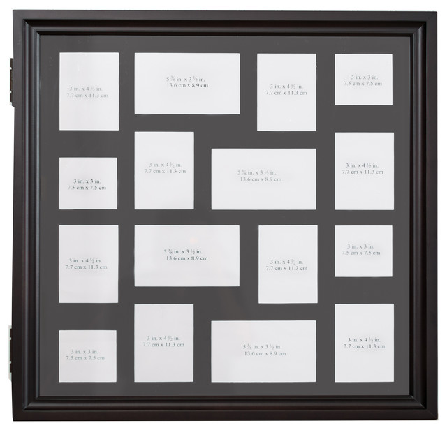 Large 21"x23" Photo Collage Jewelry Frame, Black