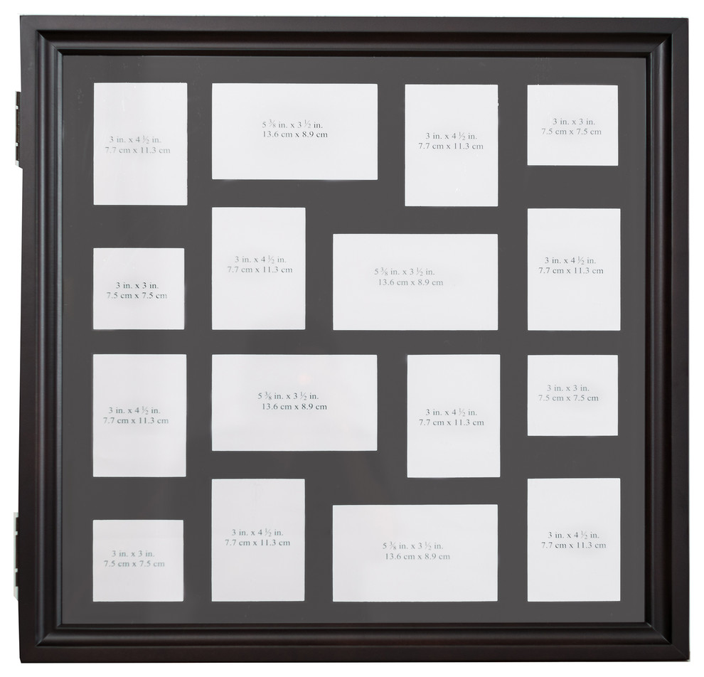 Large 21"x23" Photo Collage Jewelry Frame, Black