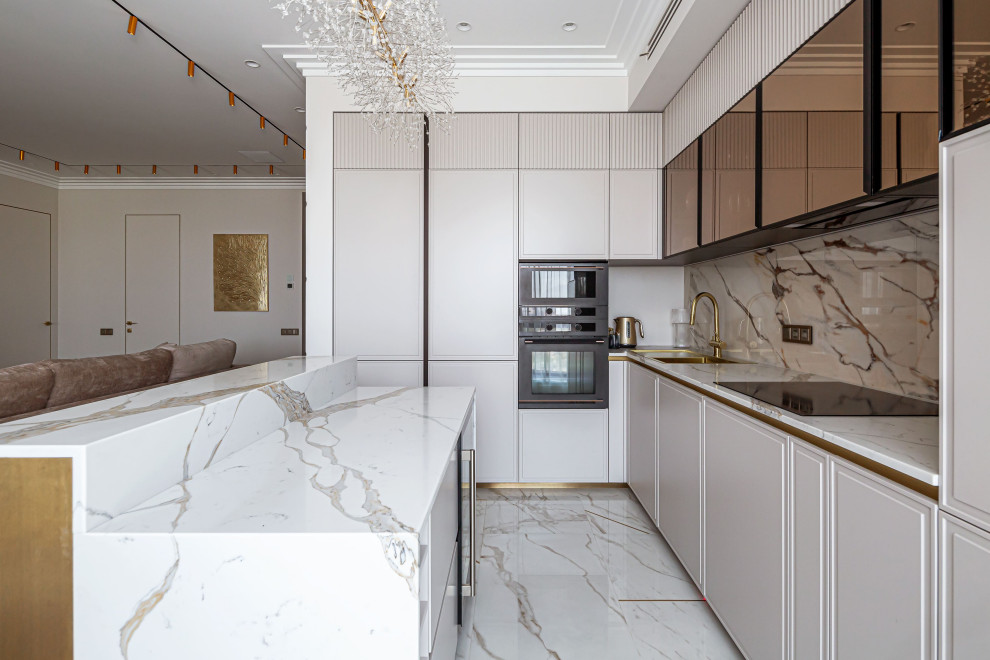 Реализованный дизайн проект четырехкомнатной квартиры 112 кв. м.