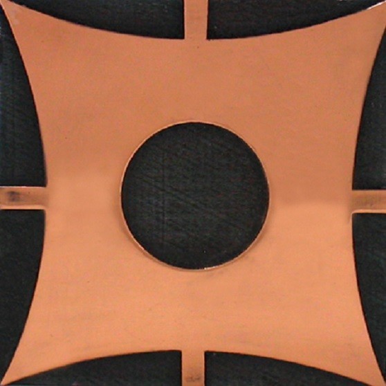 Copper Metal Accent Tile Geo Flower 4X4 17-109 - Modern - Decorative