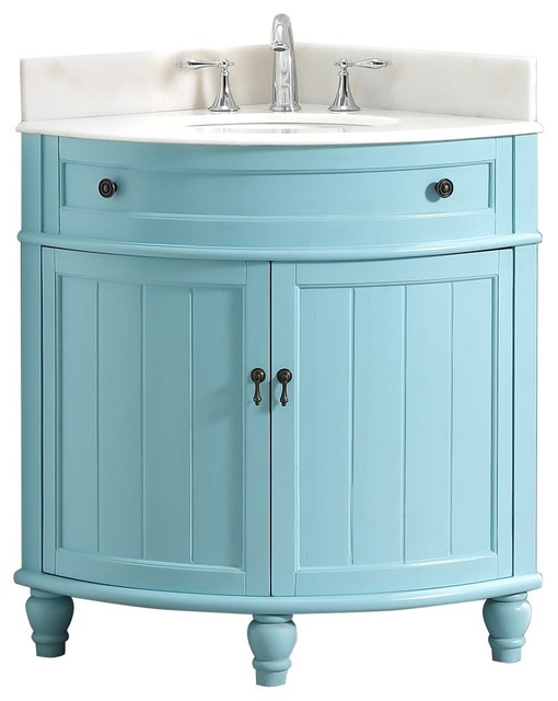Modetti Angolo 34 Single Sink Corner Bathroom Vanity With Marble Top Traditional Vanities And Consoles By Usa Houzz - 34 Bathroom Vanity Top