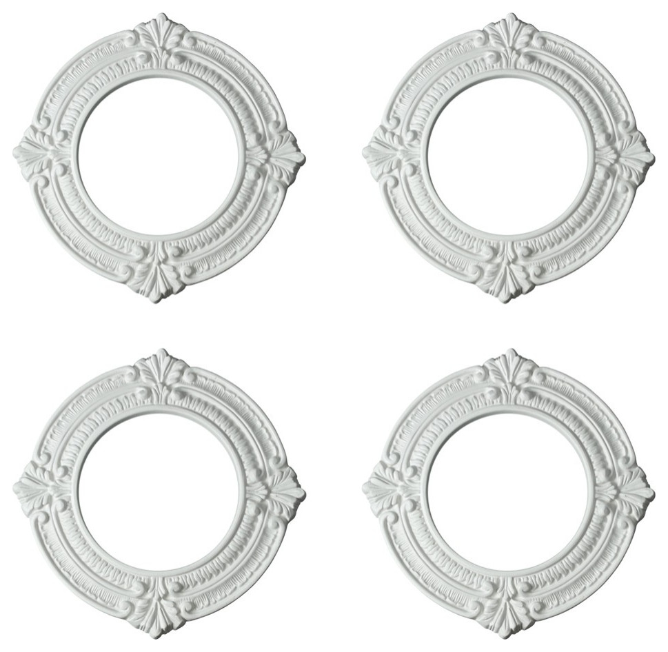 Recessed Urethane Ceiling Medallion Trim White 6 inches ID x 10 inches