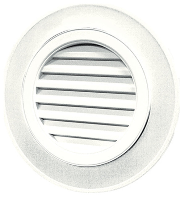 28"Wx28"H Round Gable Vent Louver Traditional Exterior Shutters
