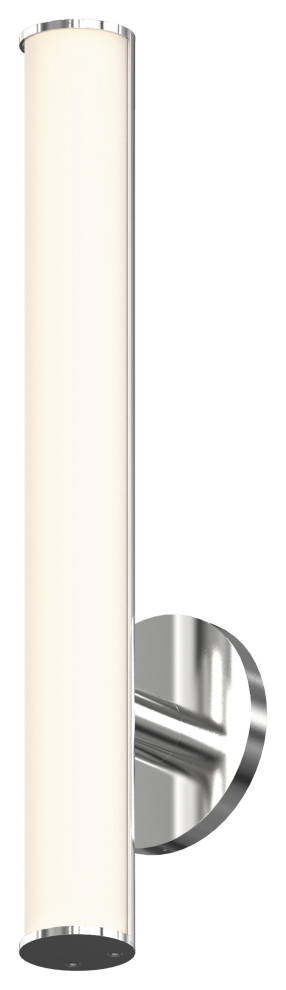 Bauhaus Columns LED Bath Bar, Satin Chrome, 18"