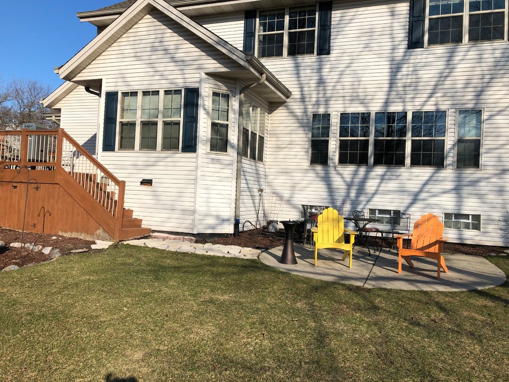 Deck stairs to patio transition and more ideas!