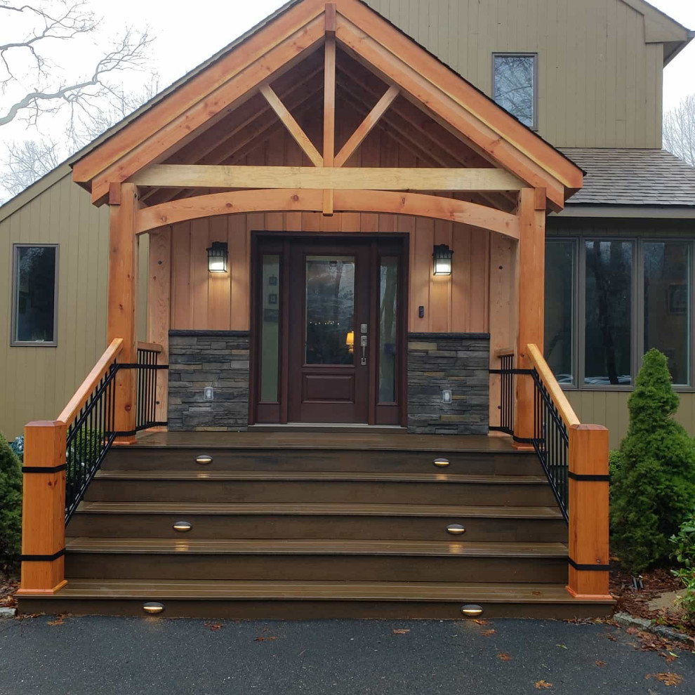 Custom post and beam entrance way Traditional New York by Kentstruction Houzz