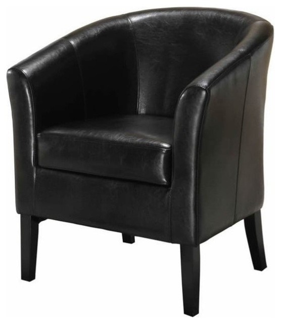 Linon Simon Wood Upholstered Club Chair In Black Contemporary Armchairs And Accent Chairs By Homesquare Houzz - Linon Home Decor Accent Chairs Linon Simon Wood Upholstered Club Chair In Black Contemporary Armchairs And Accent Chairs By Homesquare Houzz - Linon Home Decor Accent Chairs