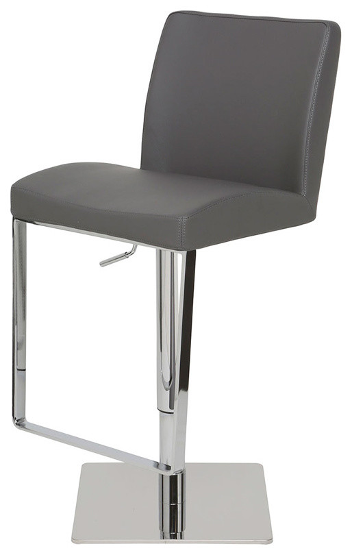 Matteo Leather Adjustable Bar Stool Contemporary Bar Stools And Counter Stools by Modern