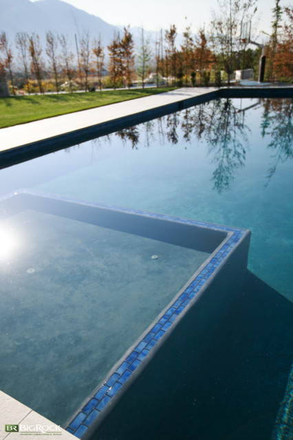 Expansive Pool With Hot Tub contemporary-swimming-pool