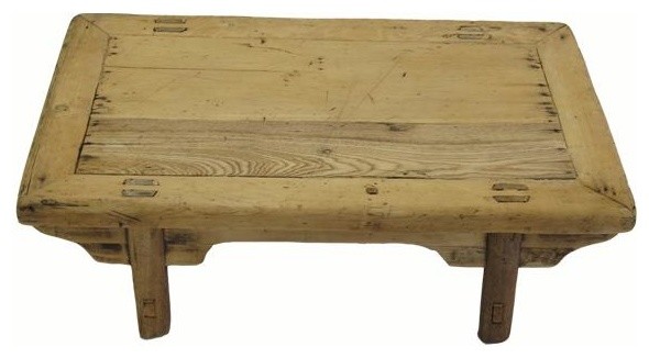 Consigned Small Rustic Kang Accent, Rustic Small Coffee Tables