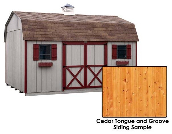 Cedar Tongue & Groove Barn Style (6' sidewall) Sheds
