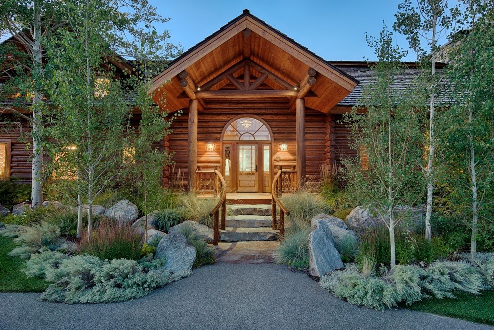 Inspiration for a rustic entryway remodel in Atlanta
