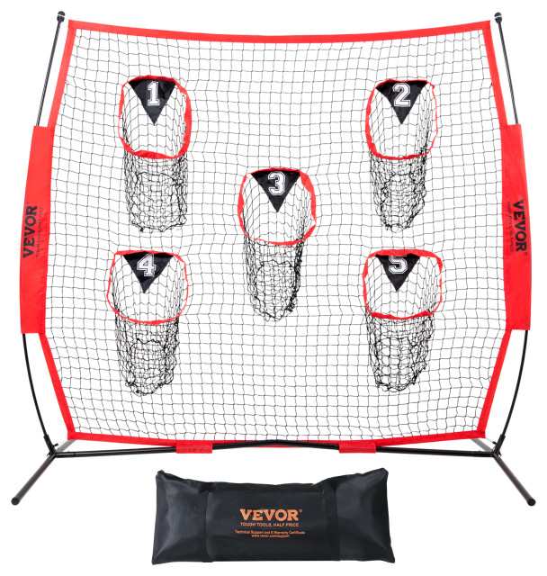 Football Passing Accuracy Net With 3 Targets - Portable Quarterback Training Net, Heavy Steel Base, Carry Bag