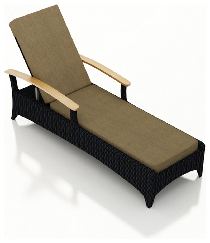 Arbor Reclining Chaise Lounge Tropical Outdoor Chaise Lounges by
