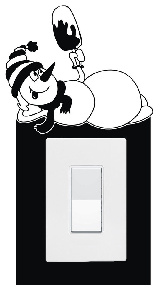 Lightswitch Cartoon Snowman Sticker