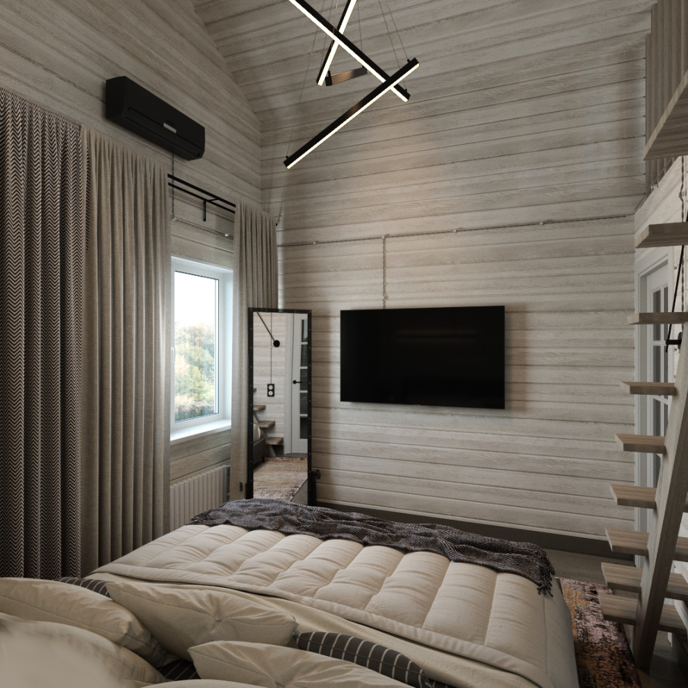 Небольшой загородный дом с мансардным этажом