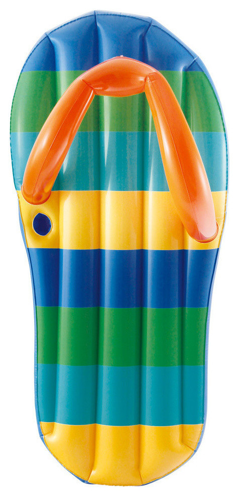 Beach Striped Flip Flop 71" Inflatable Pool Float