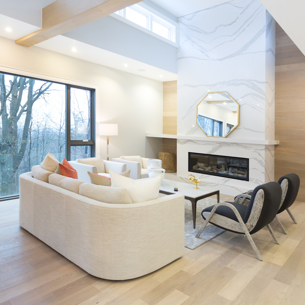Inspiration for a large contemporary home design remodel in Minneapolis