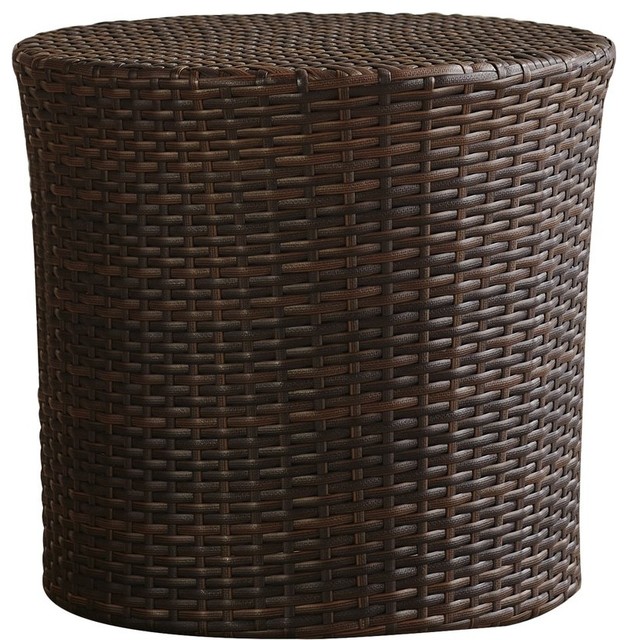 Barrel Side Table Tropical Outdoor Side Tables by AMT Home Decor