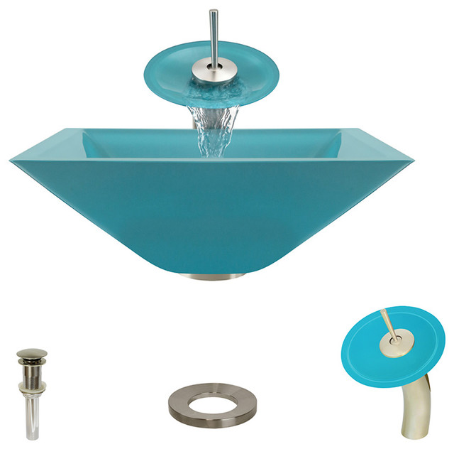 P306 Turquoise-BN Bathroom Waterfall Faucet Ens