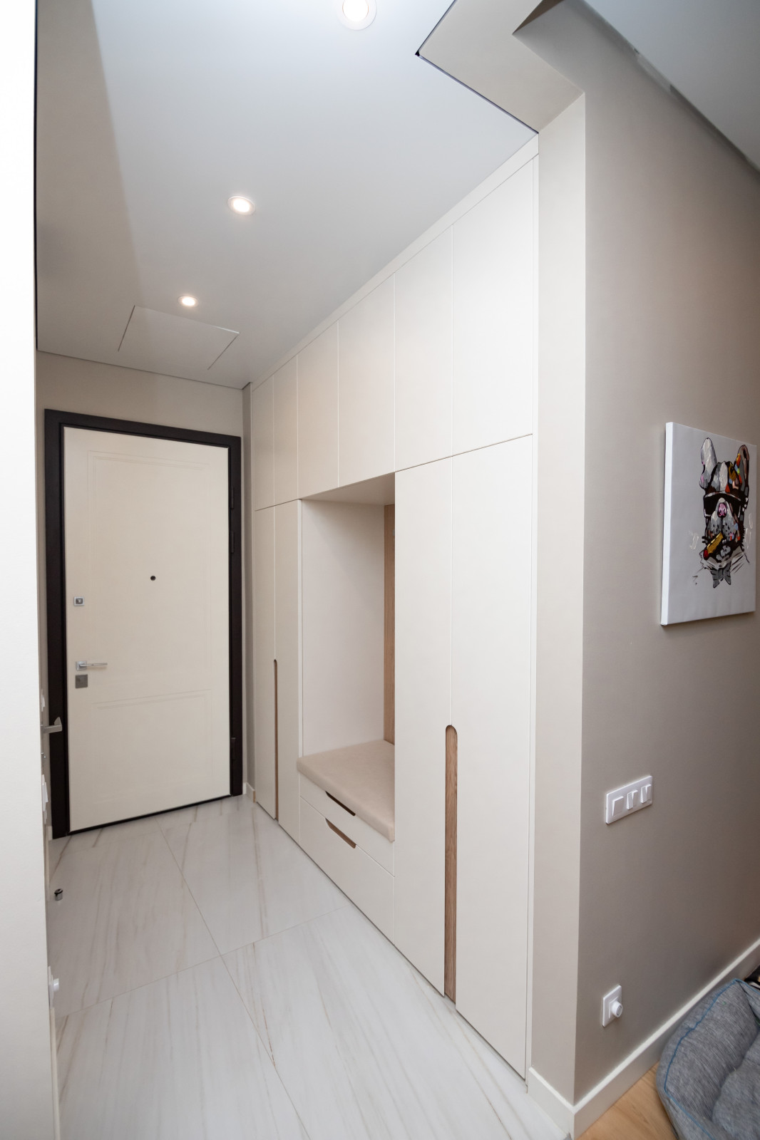 Гардероб и шкаф в прихожую в минималистичном стиле