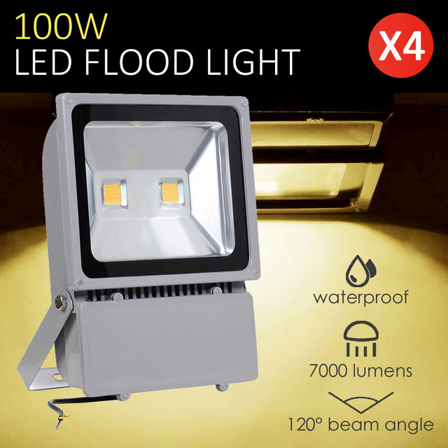 100w Garden Led Flood Light Outdoor Security Warm White