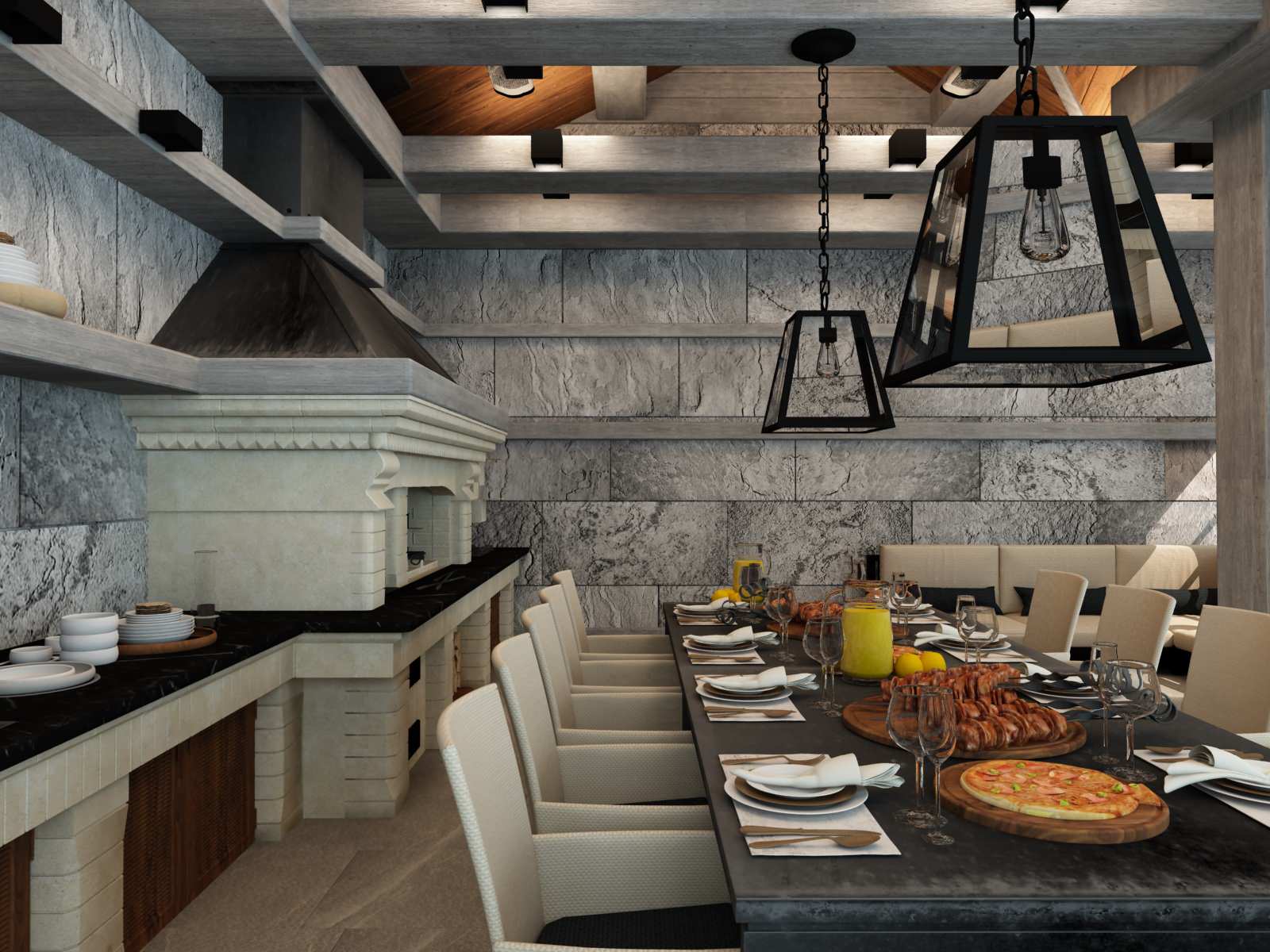 Дизайн зимней теплой беседки