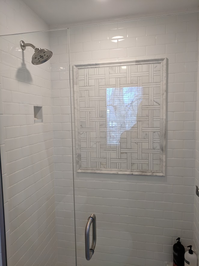 Custom Fireplace and Bathroom