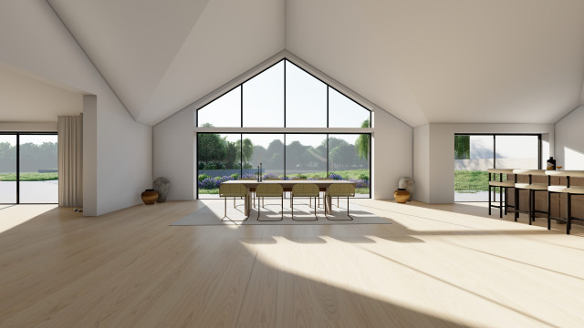 Surrey Riverside modern-vardagsrum