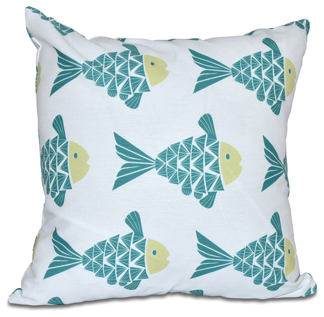 E by Design - Fish Tales, Animal Print Pillow & Reviews Houzz