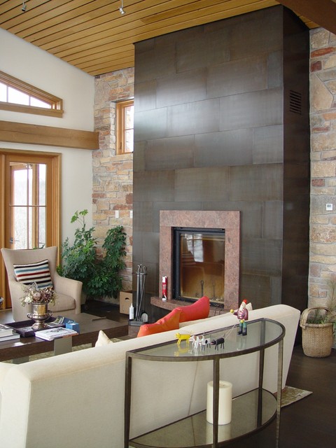 Steel Fireplace Surround @ Living Room (Madison, WI ...
