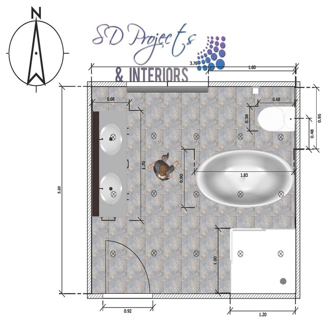 Bathroom Remodeling Project Proposal layout plan transitional