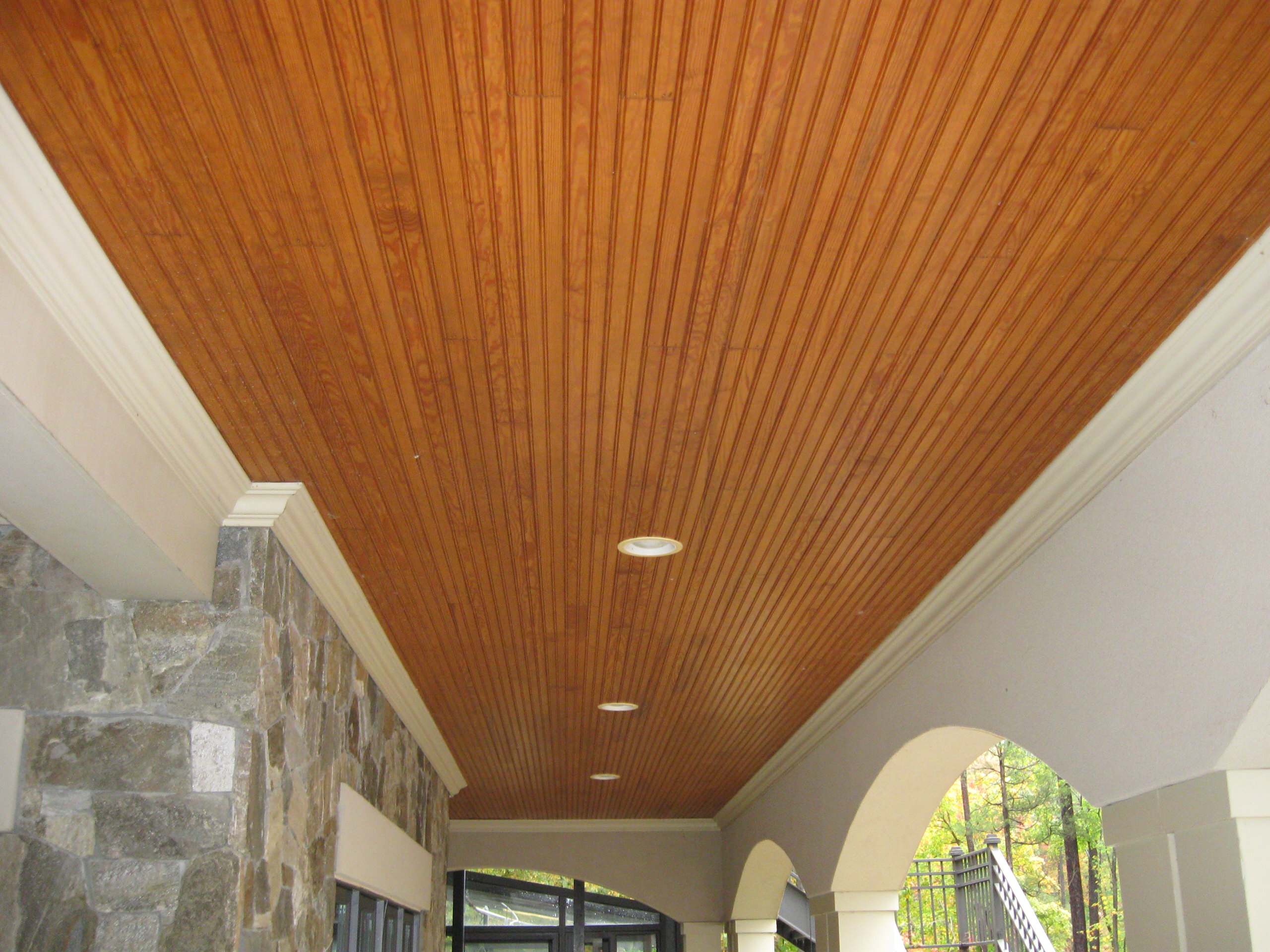 Tongue And Groove Exterior Ceiling Shelly Lighting