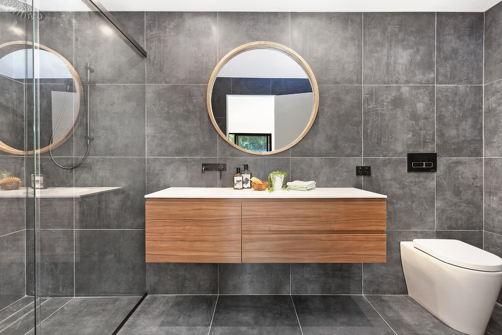 Inspiration for an industrial bathroom in Wollongong.