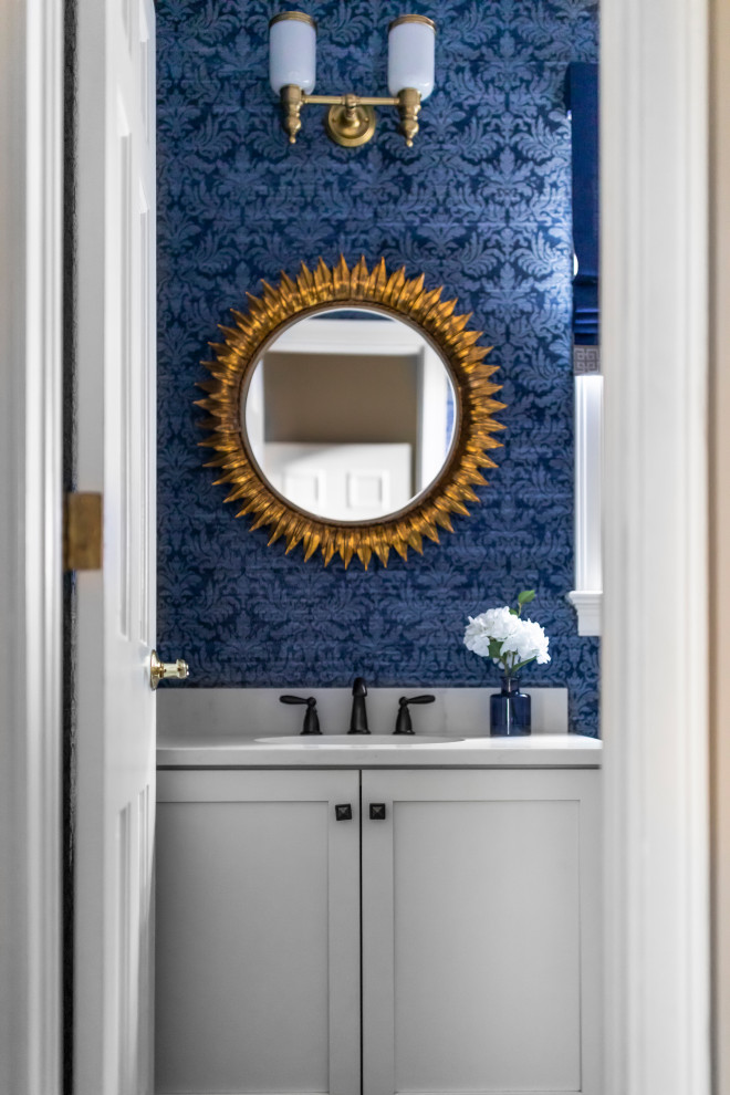 Hudson, OH British-Inspired Home - Traditional - Powder Room ...
