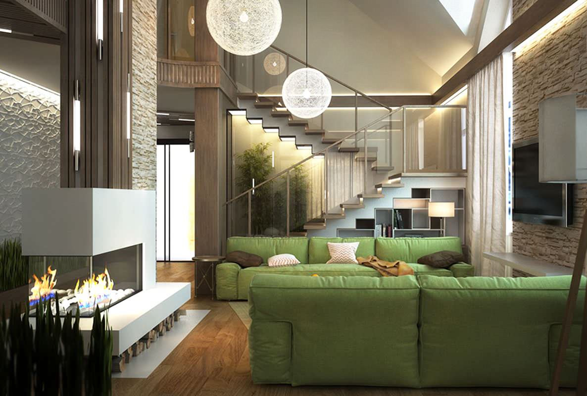 Гостиная в стиле "эко"