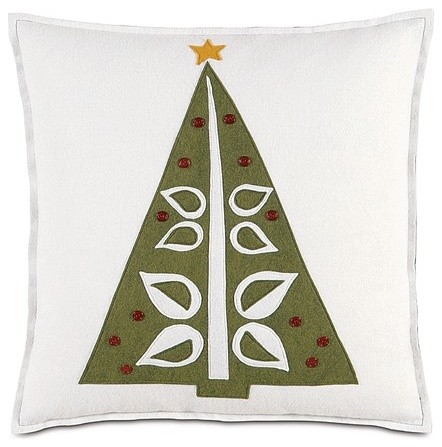 North Pole O Christmas Tree Decorative Pillow