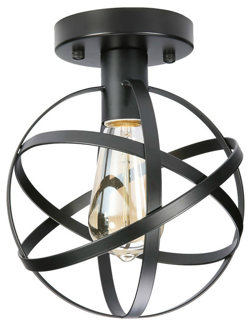 Retro Globe Sphere Cage Antique Flush Mount Ceiling Lamp Light Retro Globe Sphere Cage Antique Flush Mount Ceiling Lamp Light Fixture Lighting By Funneyle Inc