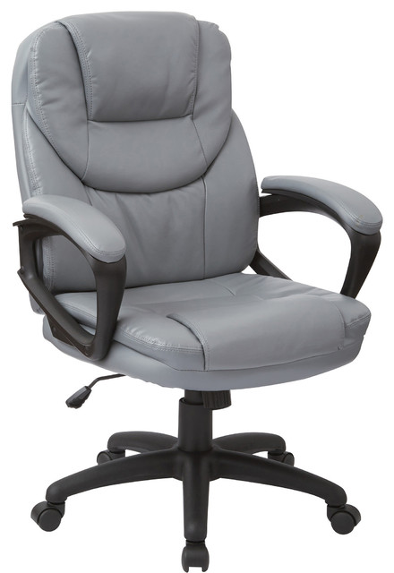 work smart manager's chair with padded arms, charcoal gray faux work smart manager's chair with padded arms, charcoal gray faux