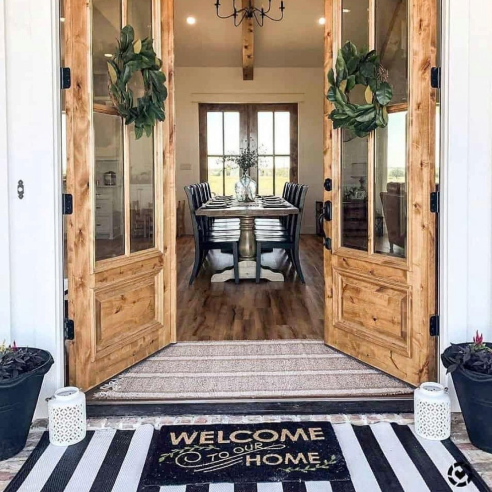 welcome to our home front doors opening