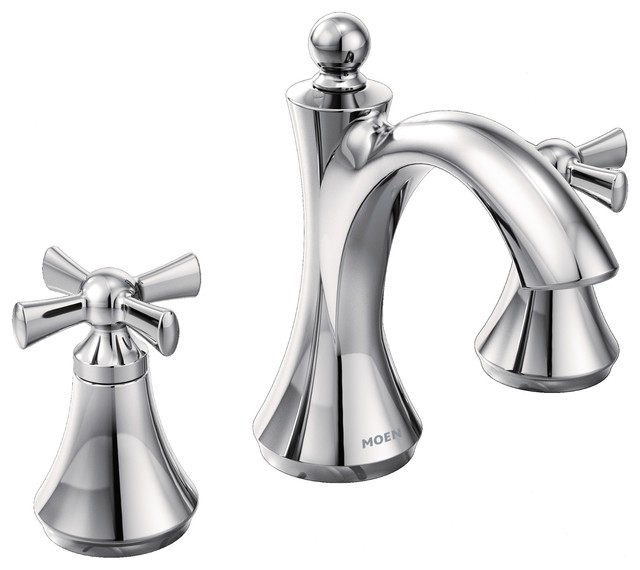 Moen Wynford 2 Handle High Arc Bathroom Faucet Transitional